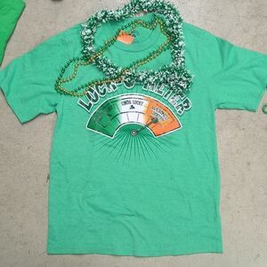 St. Patrick's Day luck o meter tee, & beads